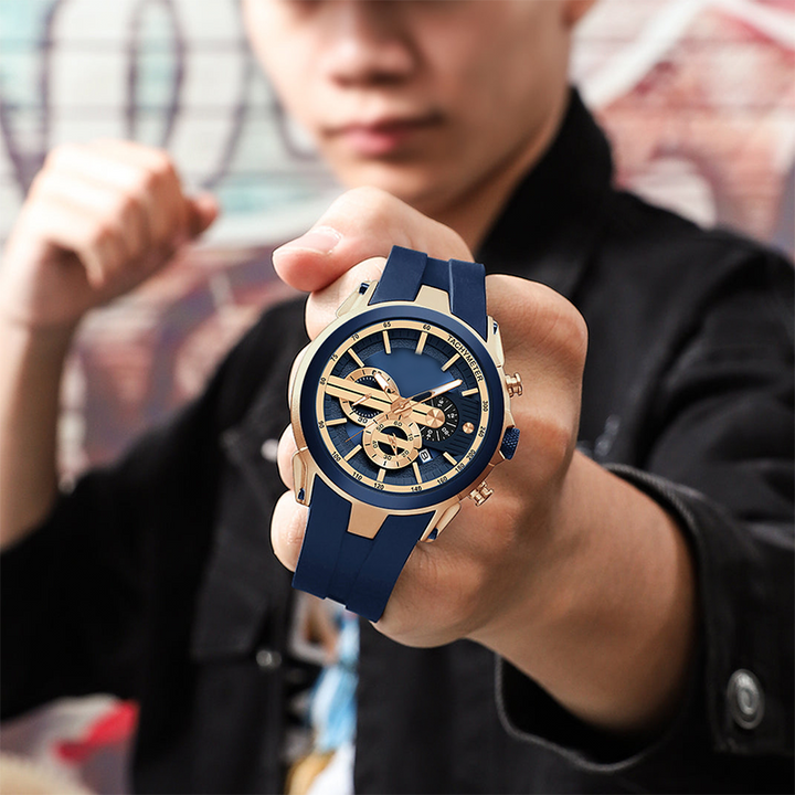 Skanto | 💎Stilig sportsklokke med lysende display, silikonrem og vanntett design💎