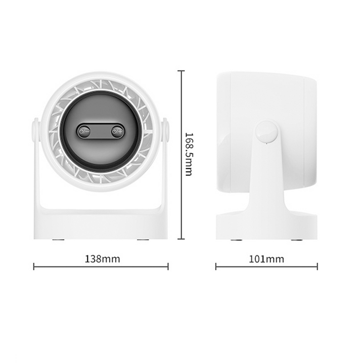 3-i-1 LED Lys & Innebygd Aromaterapi Diffuser Stille Mini Vifte | Skanto