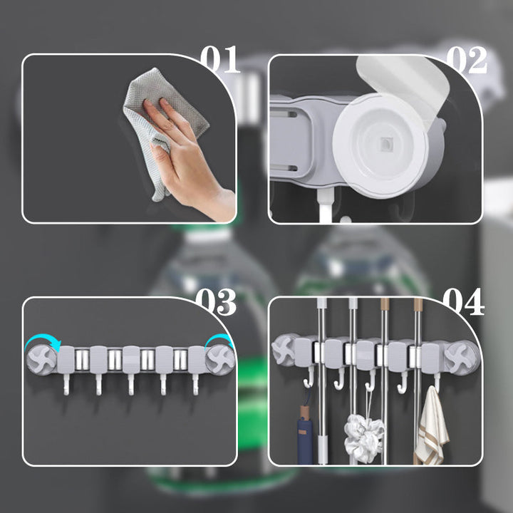 Skanto | Borrefri sugekoppmoppholder til badet