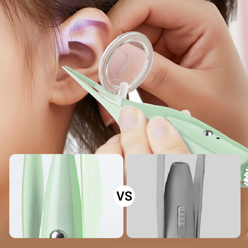 Skanto | Oppladbare, belyste ørerensere i metall, sett med 3 stk.