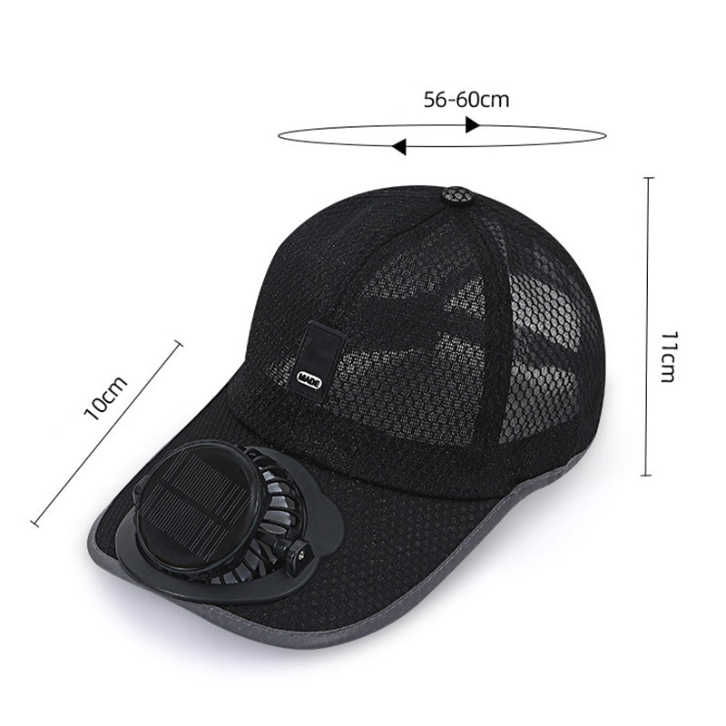 Pustende Baseball Cap med Solvifte | Skanto