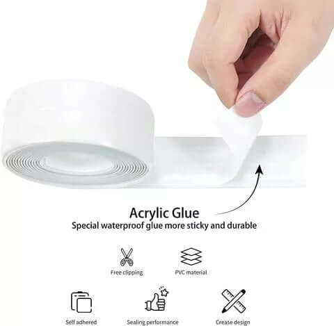 Skanto | Magic Anti-Mugg Peel & Stick Selvklebende Sive Caulk Tape Tape Strip