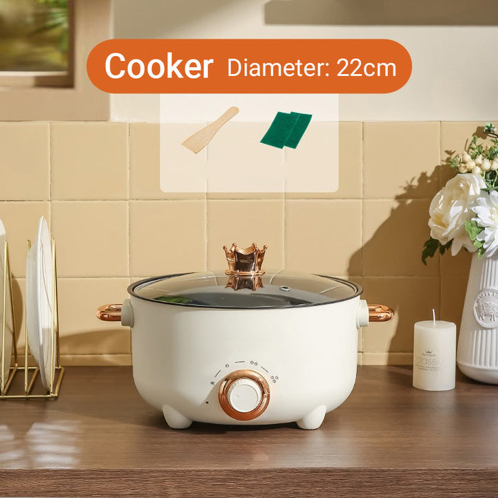 Skanto | Multifunksjonell elektrisk non-stick komfyr med dampkoker