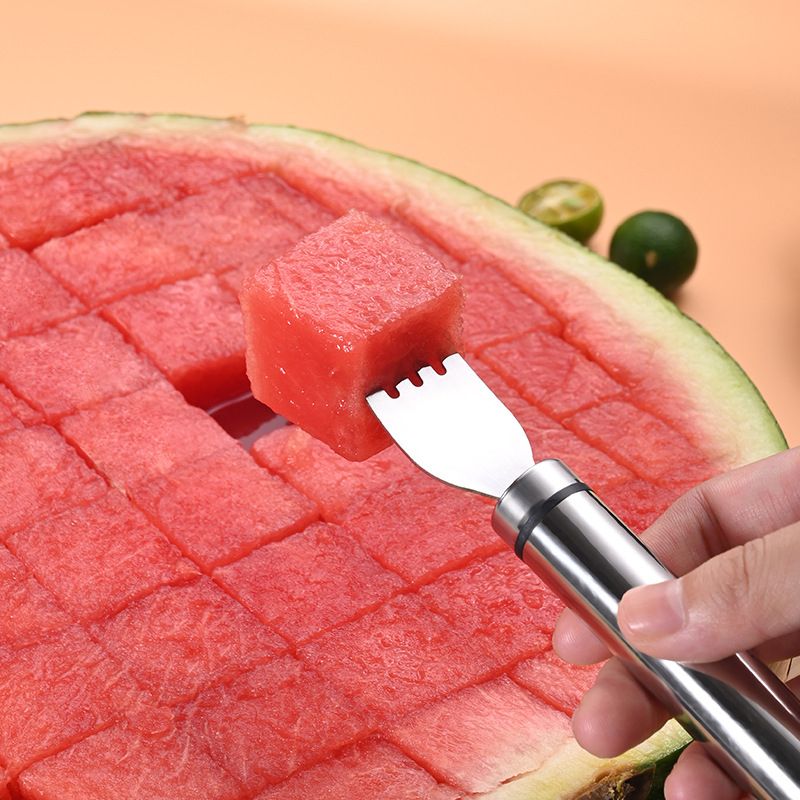 Skanto | 2-i-1 vannmelon skjæremaskin og -gaffel i rustfritt stål