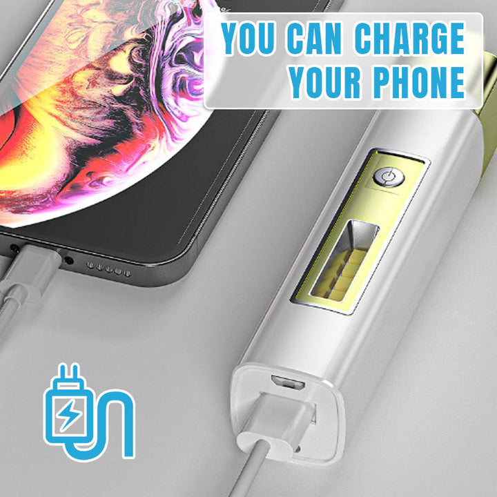 Skanto | Mini 2-i-1 lommelykt med høy lysstyrke og powerbank
