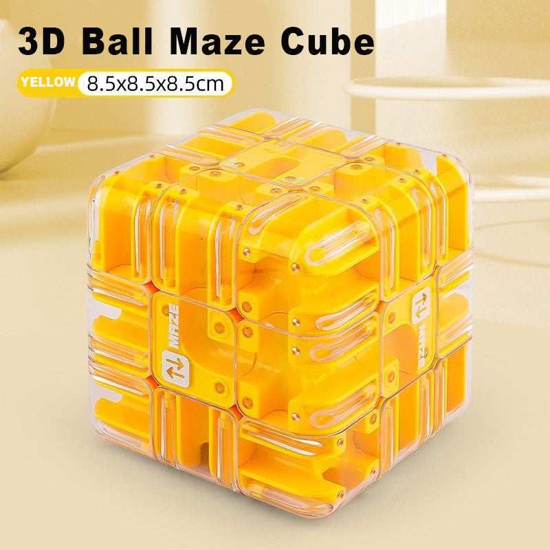 3D labyrint kube med metallball | Skanto