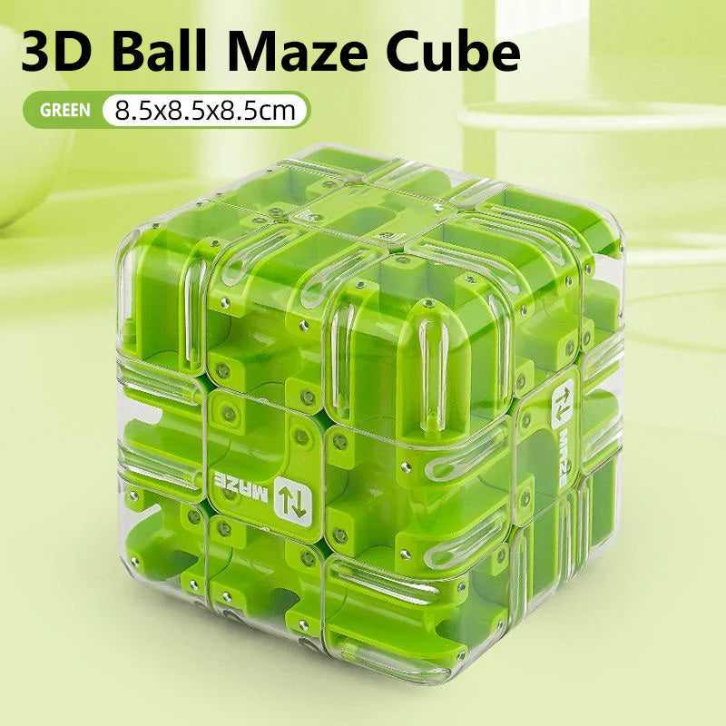 3D labyrint kube med metallball | Skanto