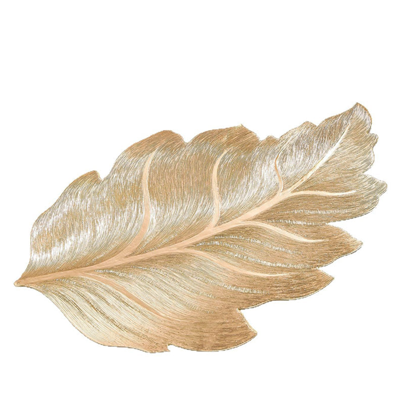 Gold Leaf Luxury Bordskåner – 3D Elegant Bordmatte laget av PVC | Skanto