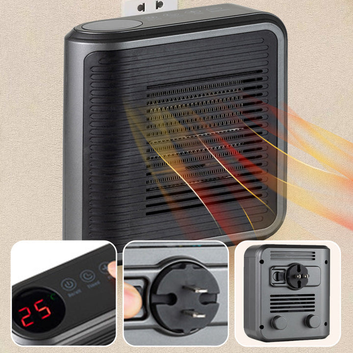 Skanto | Warmteluxe 800W Plug Varme – Kompakt, energieffektiv elektrisk mini varmeovn