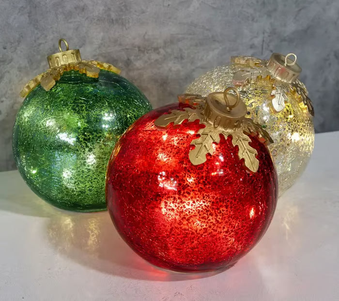 Skanto | GlowSphere LED Juleball – Varm Ambient Belysning med Timerfunksjon
