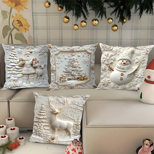 Skanto | CozyKerst 4-delt putetrekk sett – varm juledekorasjon for hjem og stue