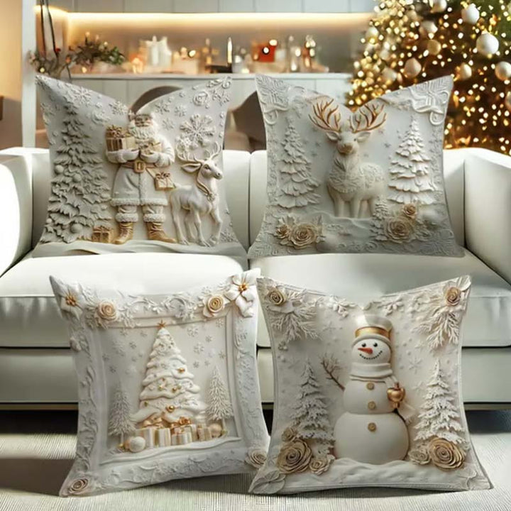 Skanto | CozyKerst 4-delt putetrekk sett – varm juledekorasjon for hjem og stue
