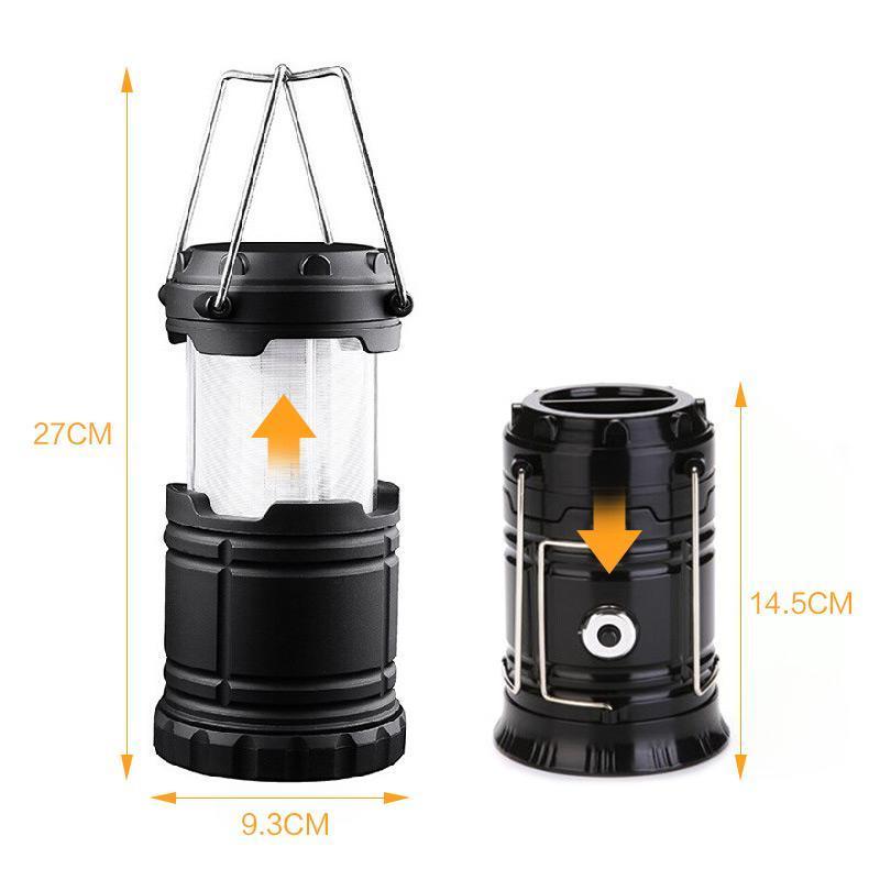 3-i-1 LED campinglampe med flimrende flamme | Skanto