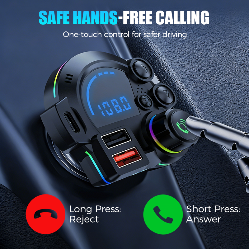 Bil FM-sender Bluetooth 5.3 Dual-USB | Skanto