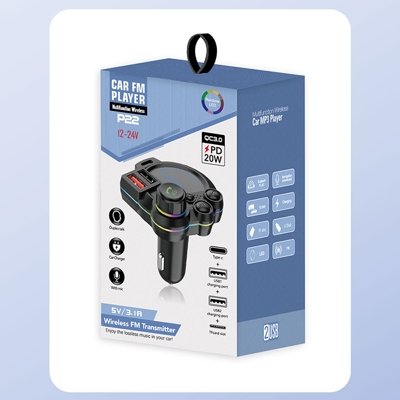 Bil FM-sender Bluetooth 5.3 Dual-USB | Skanto