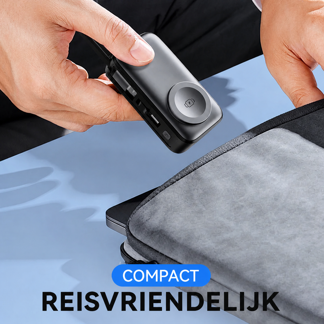 Magnetisk 3-i-1 Powerbank med trådløs lading | Skanto