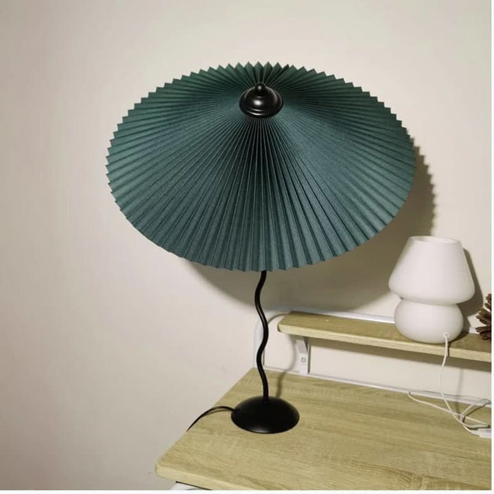 Skanto | Squiggle Paraply Bordlampe – Moderne Twirl Design med Krom Finish