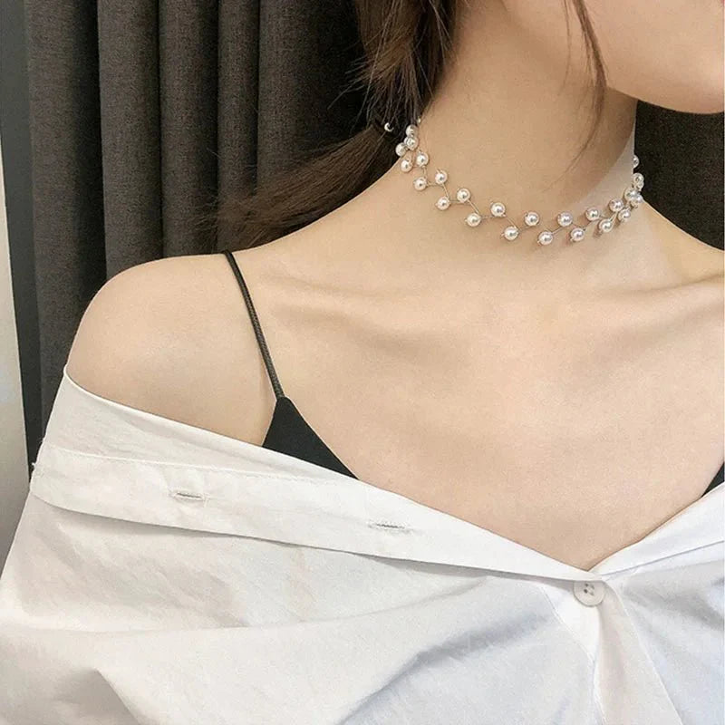 Skanto | Overveldende Perle Choker Halskjede