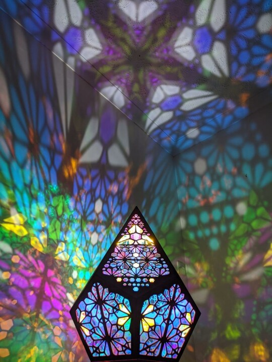 Norvo | Blandet glass stil LED bordlampe - LumiAura