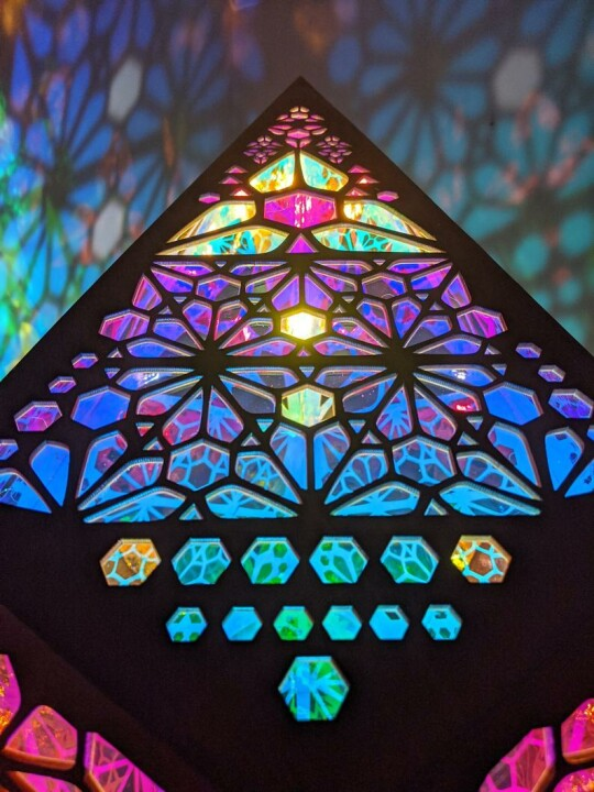 Norvo | Blandet glass stil LED bordlampe - LumiAura