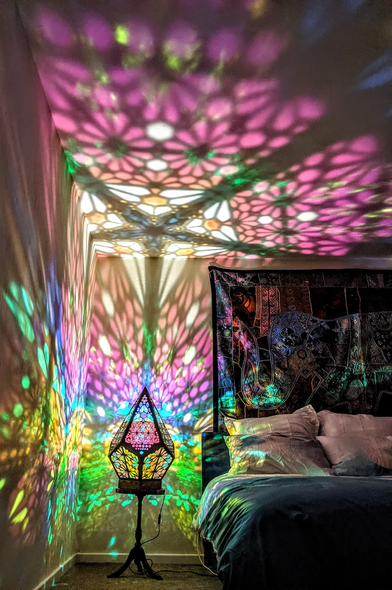 Norvo | Blandet glass stil LED bordlampe - LumiAura