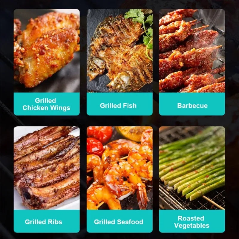 Rustfritt Stål BBQ Nett Non Stick Grilling Kurv Grill Barbecue Verktøy | Skanto