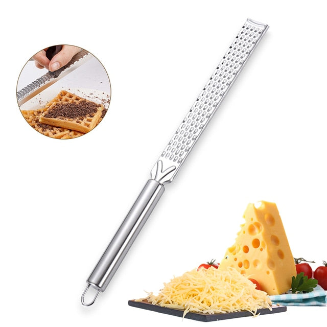 Rustfritt Stål Ostreibe og Sitron Zester med Beskyttelsesdeksel | Skanto