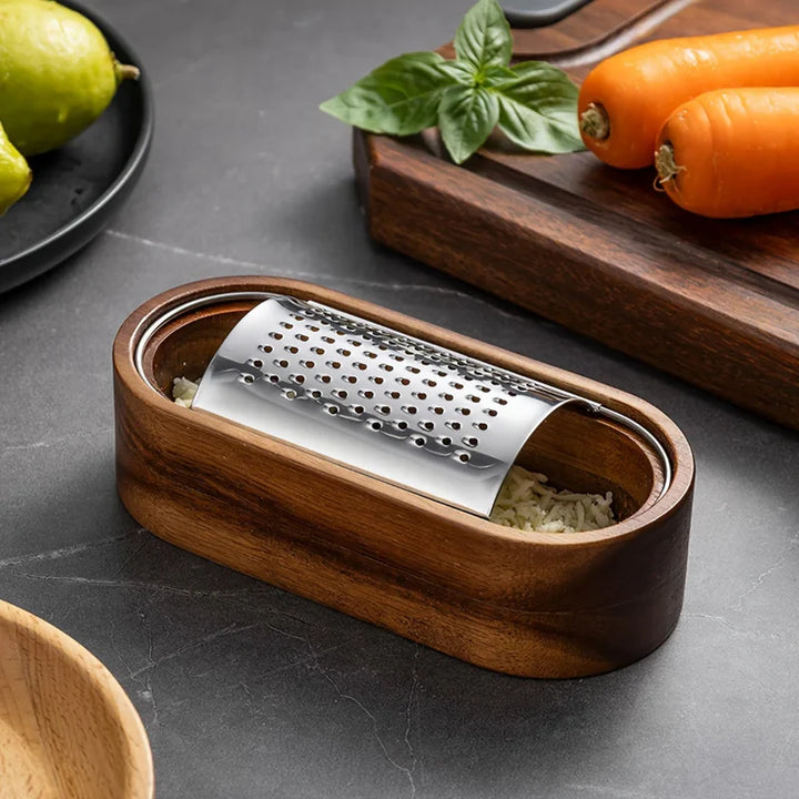 Rustfritt Stål Ostegrater med Oppbevaringsboks Multi-funksjonell Rivemaskin | Skanto