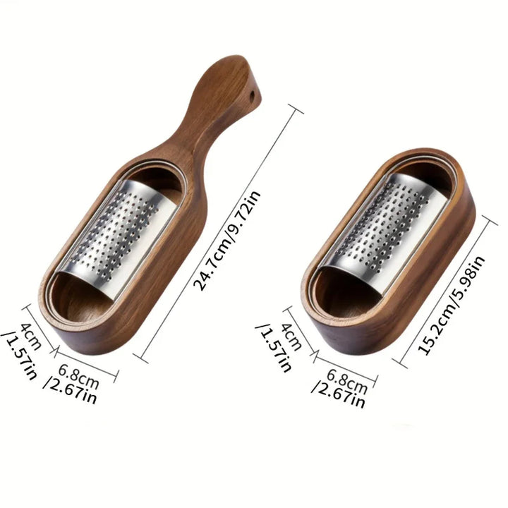 Rustfritt Stål Ostegrater med Oppbevaringsboks Multi-funksjonell Rivemaskin | Skanto