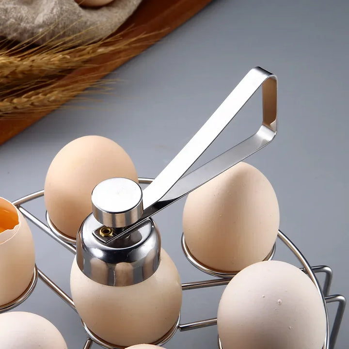 Rustfritt Stål Dobbel Hode Egg Saks Eggeskall Åpner og Kutte | Skanto