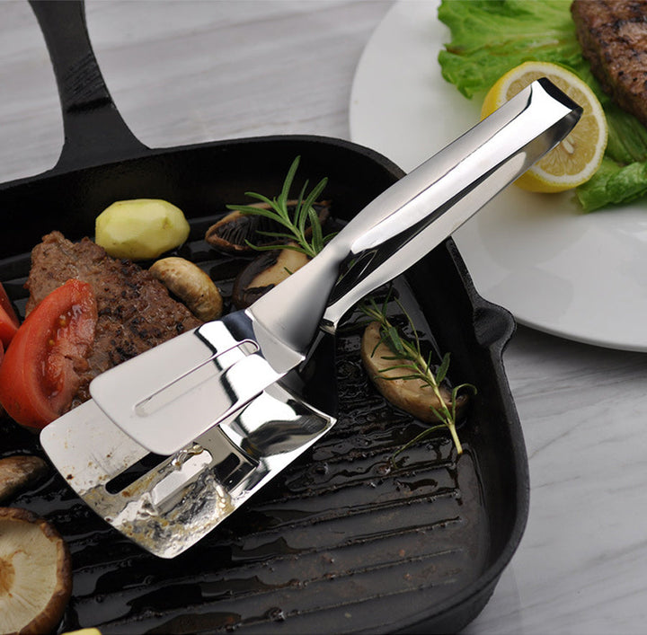 Rustfritt Stål Stekepanne Skuffe Klipp Multifunksjonelle Steak BBQ Tenger | Skanto