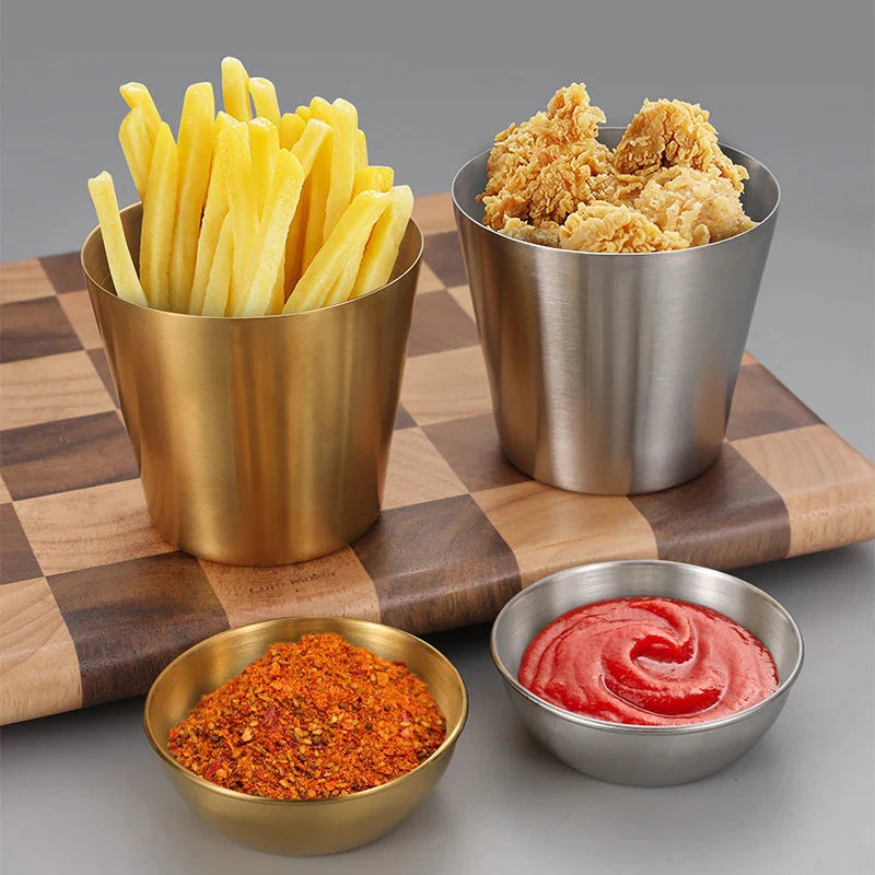 Rustfritt Stål Kjøkken Dipping Saus Skål Krydder Skål | Skanto