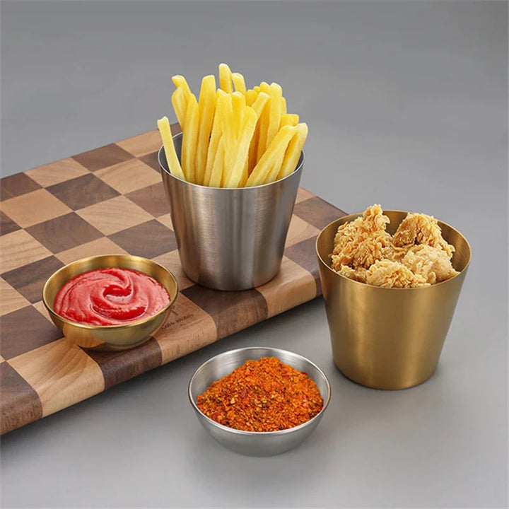 Rustfritt Stål Kjøkken Dipping Saus Skål Krydder Skål | Skanto