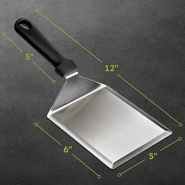 Rustfritt Stål Stor Grill Spatel med Skjærekanter Verktøy for BBQ | Skanto