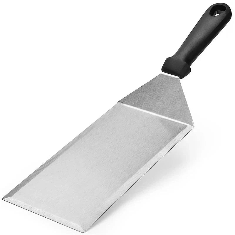 Rustfritt stål lang grillspade med skjærekant skrapeverktøy | Skanto