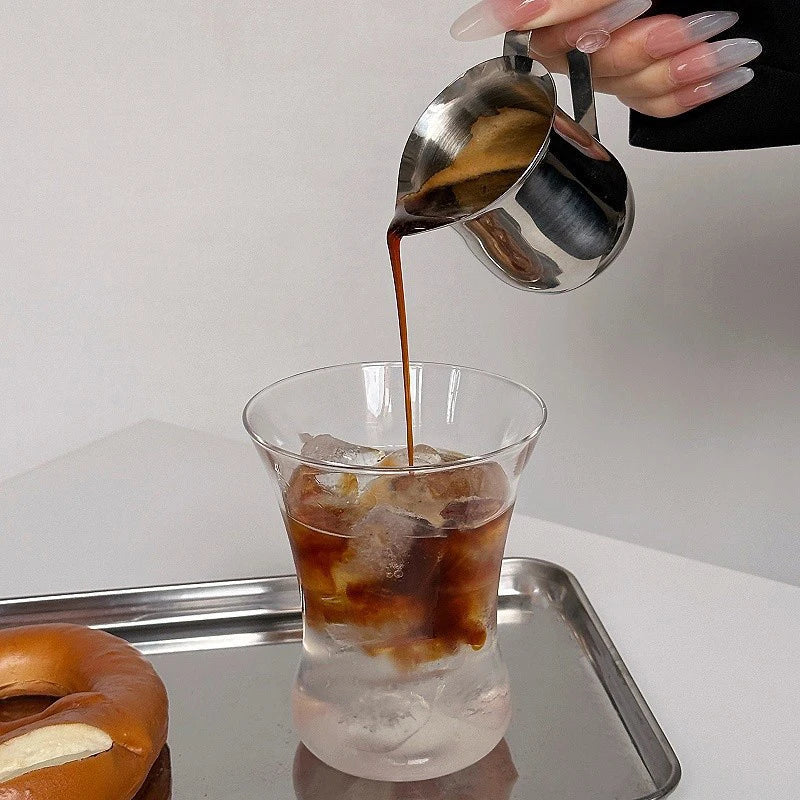 Rustfritt Stål Melkeskummer Kanne Kaffe Latte Kunst Målebeger | Skanto
