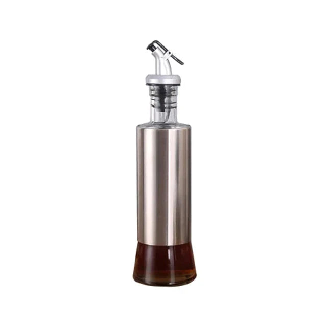 Rustfritt Stål Olje Flaske Glass Kjøkken Krydderlager Dispenser | Skanto