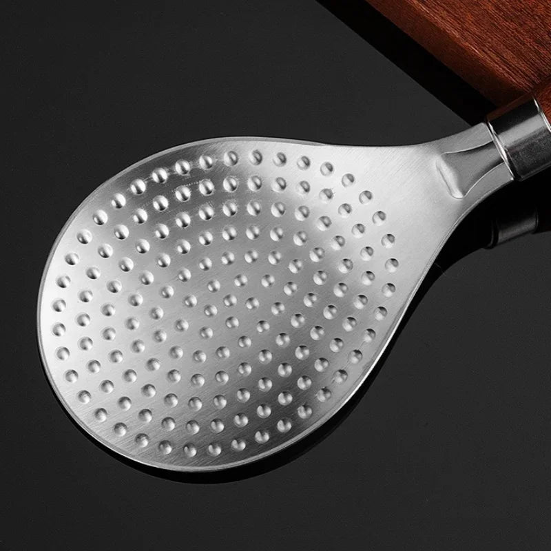 Rustfritt stål risnivå med treskaft Non-Stick riseflate | Skanto