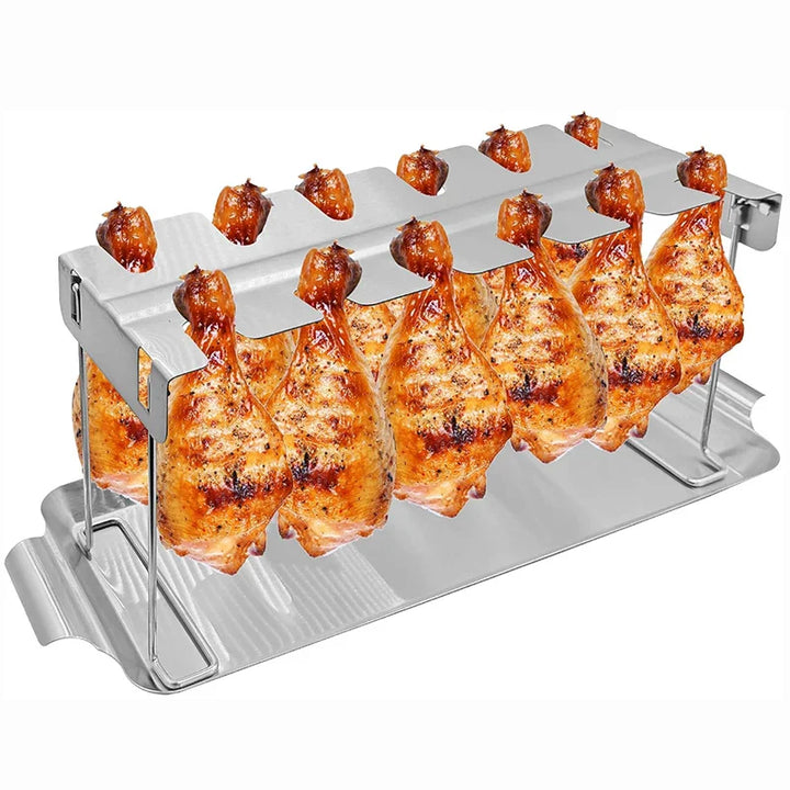 Rustfritt Stål Steking og Grill Stativ BBQ Tilbehør | Skanto