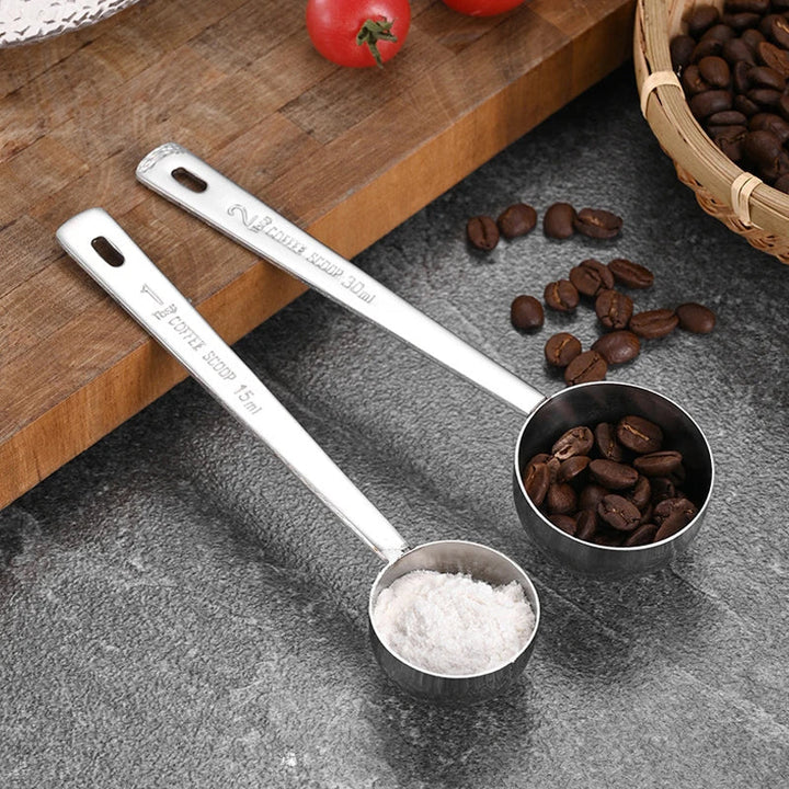Rustfritt Stål Scoop Måle Melk Kaffebønne Langt Håndtak Skje | Skanto