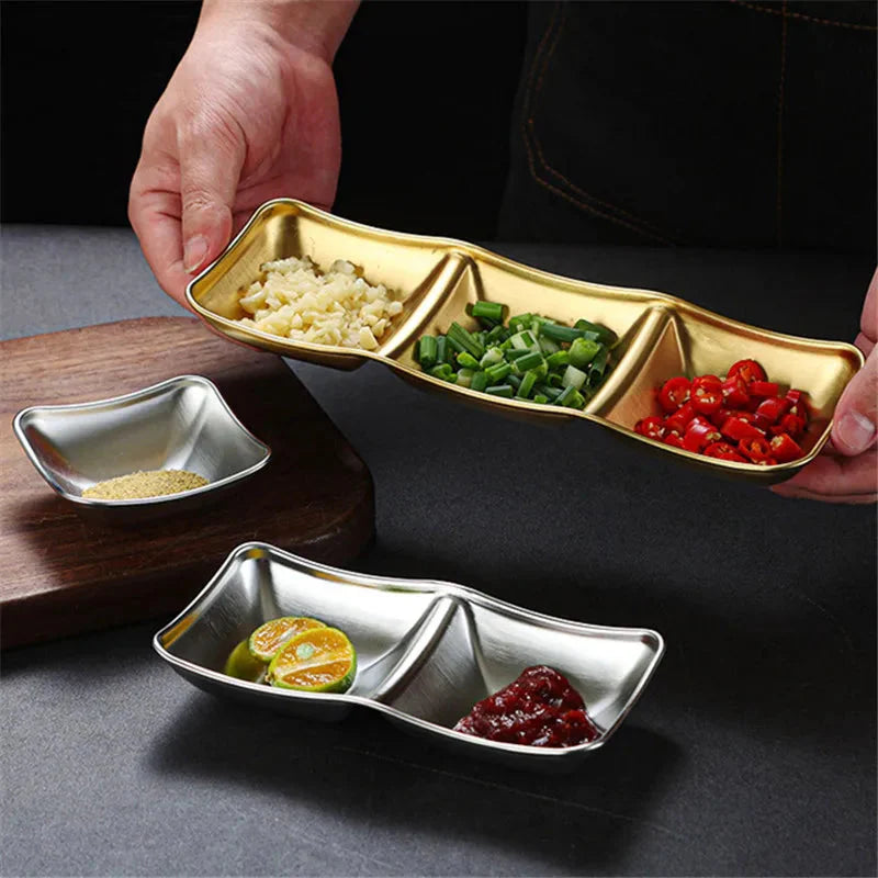 Rustfritt Stål Krydderfat Hot Pot Dipping Skål Krydderbrett | Skanto