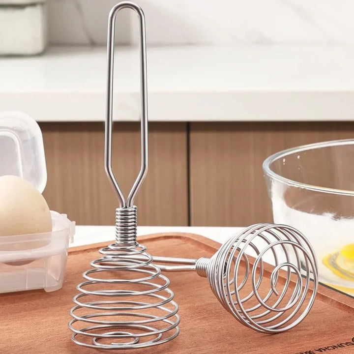 Rustfritt stål spiralvisp manuell blender matlaging egg saus rører | Skanto