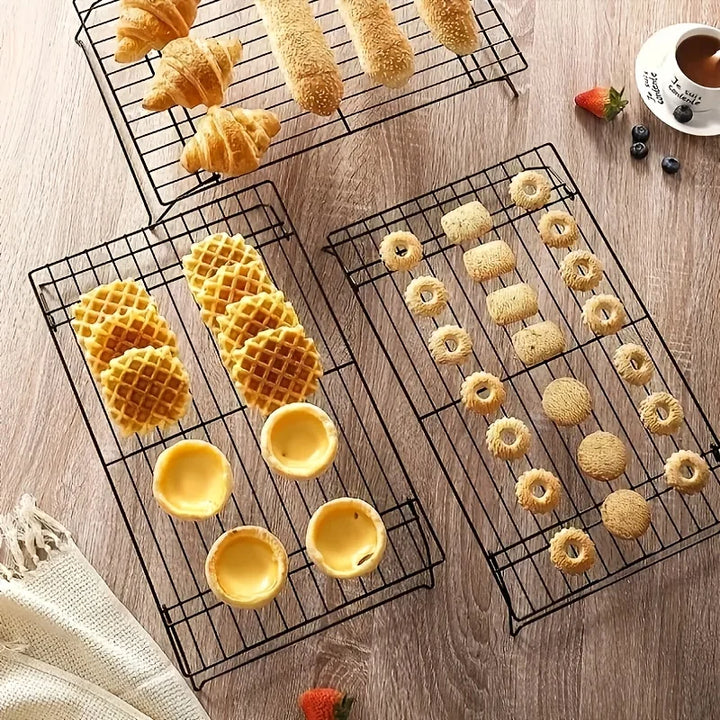 Rustfritt stål stapelbar avkjølingsrist nonstick baking avkjølingsgitter | Skanto