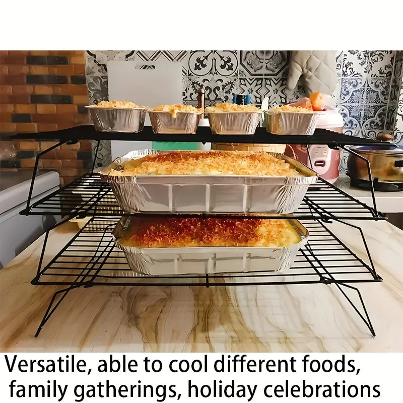 Rustfritt stål stapelbar avkjølingsrist nonstick baking avkjølingsgitter | Skanto