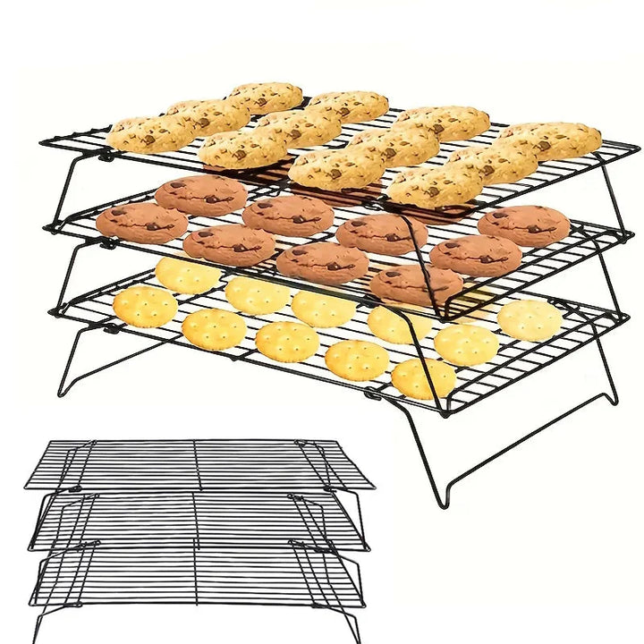 Rustfritt stål stapelbar avkjølingsrist nonstick baking avkjølingsgitter | Skanto
