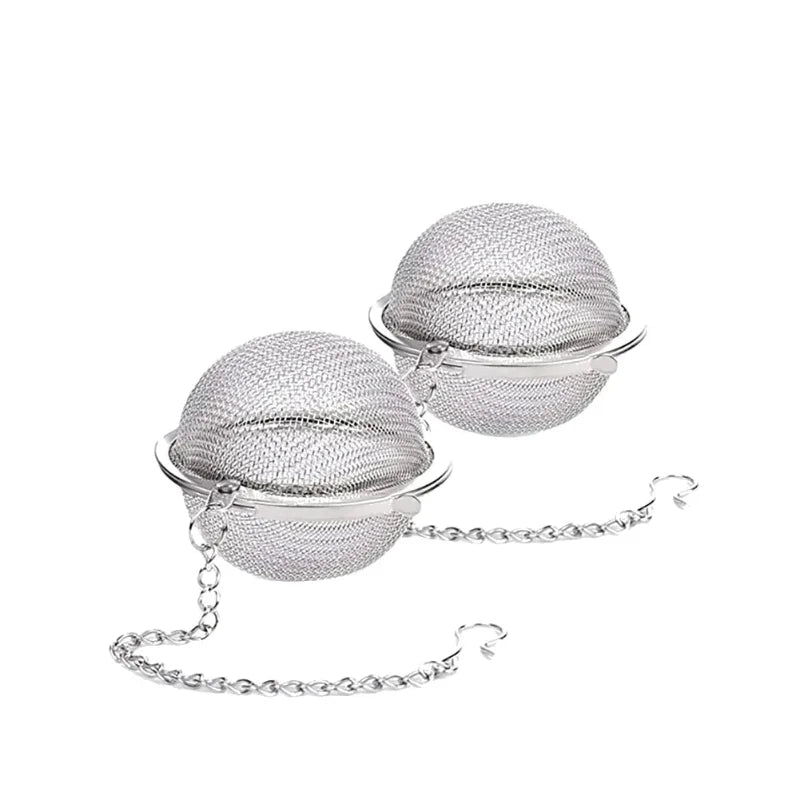 Rustfritt stål teball infuser mesh løs te sil med kjede | Skanto