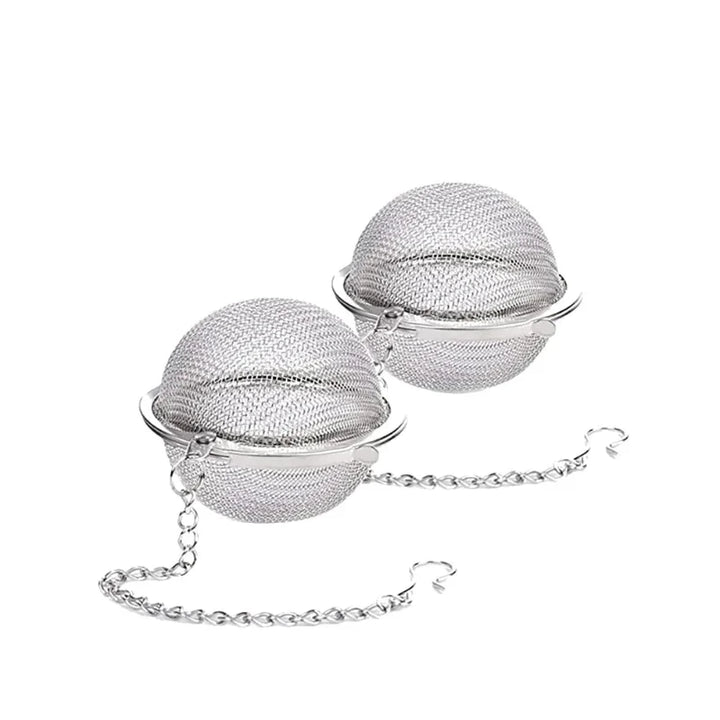 Rustfritt stål teball infuser mesh løs te sil med kjede | Skanto
