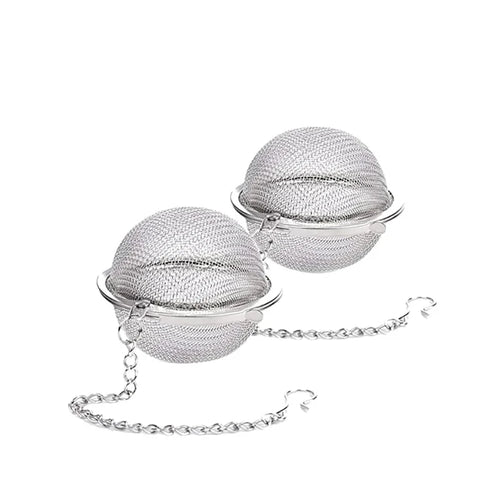 Rustfritt stål teball infuser mesh løs te sil med kjede | Skanto
