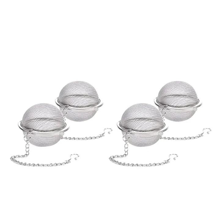 Rustfritt Stål Te Ball Infuser Mesh Løs Te Sil med Kjede | Skanto