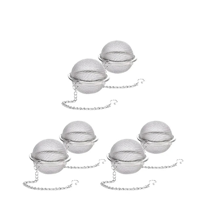 Rustfritt Stål Te Ball Infuser Mesh Løs Te Sil med Kjede | Skanto
